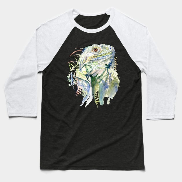 Iguana Baseball T-Shirt by Zodiart